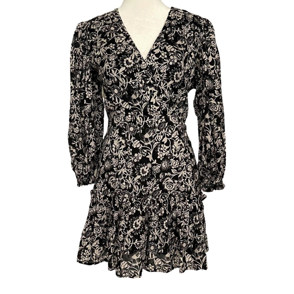 Olivaceous floral Party Cottagecore mini dress Cowgirls Office Coquette Western
